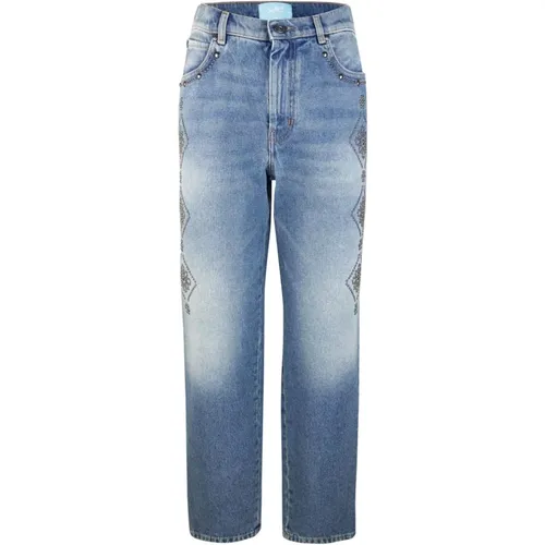 Straight Line Jeans with Studs , female, Sizes: 2XS - Max Mara - Modalova