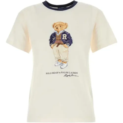 White Polo Bear T-shirts and Polos , female, Sizes: L - Polo Ralph Lauren - Modalova