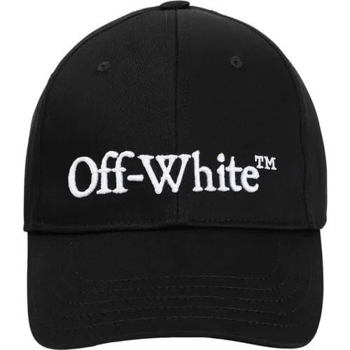 Schwarze Baseballkappe mit weißem Logo , Herren, Größe: M - Off White - Modalova
