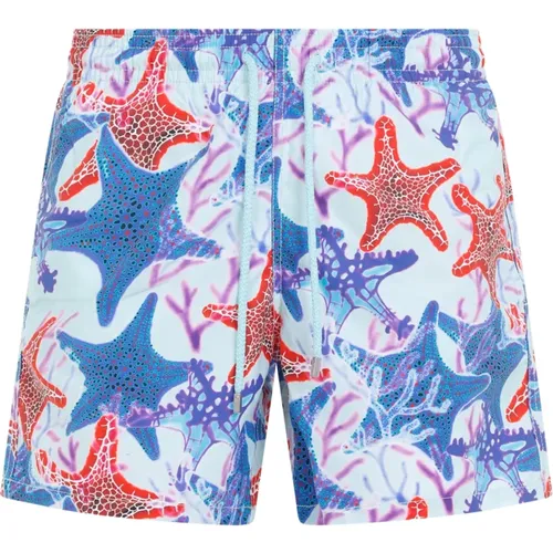 Blue Starfish Swim Shorts , male, Sizes: L, S - Vilebrequin - Modalova