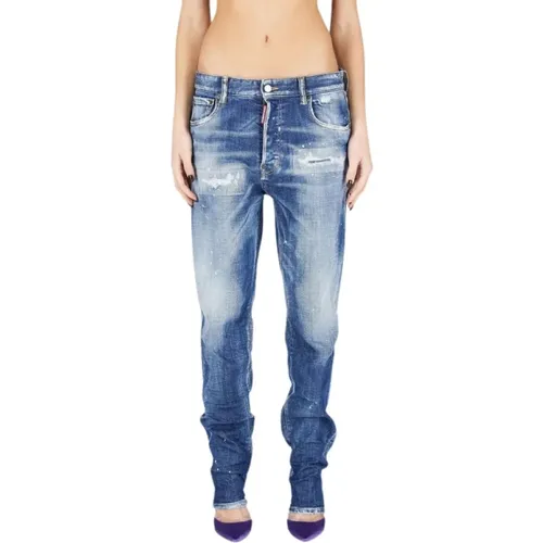 Gerades Jeans Model 642 , Damen, Größe: XS - Dsquared2 - Modalova