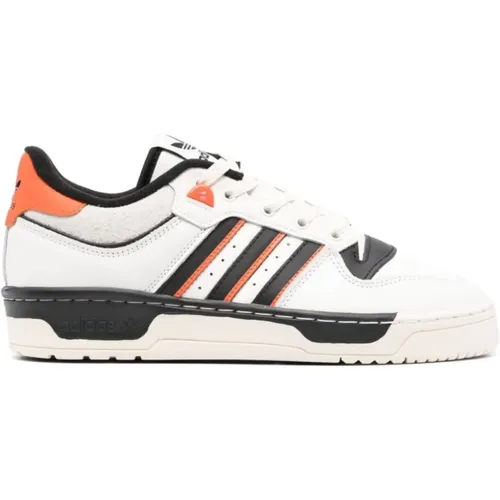 Stripes Logo Sneakers , male, Sizes: 8 UK - Adidas - Modalova