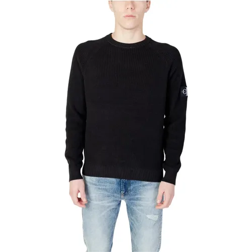 Organic Cotton Mens Sweater , male, Sizes: XL, S - Calvin Klein Jeans - Modalova