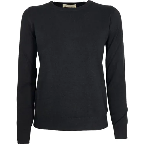 Weicher Rundhalsausschnitt Kaschmir und Wolle Pullover , Damen, Größe: XS - CASHMERE COMPANY - Modalova