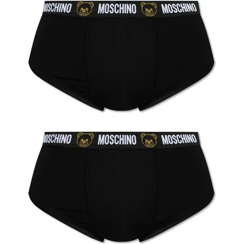 Two-pack briefs , male, Sizes: XS, XL, S, 2XL - Moschino - Modalova