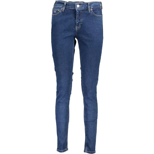 Blaue Skinny Jeans mit 5 Taschen , Damen, Größe: W26 L32 - Tommy Hilfiger - Modalova