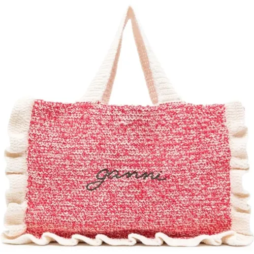 Crochet Shoulder Bag , female, Sizes: ONE SIZE - Ganni - Modalova