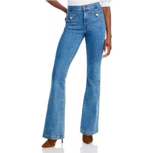 High Rise Flare Jeans - Globtter Moon , Damen, Größe: W30 - ETRO - Modalova