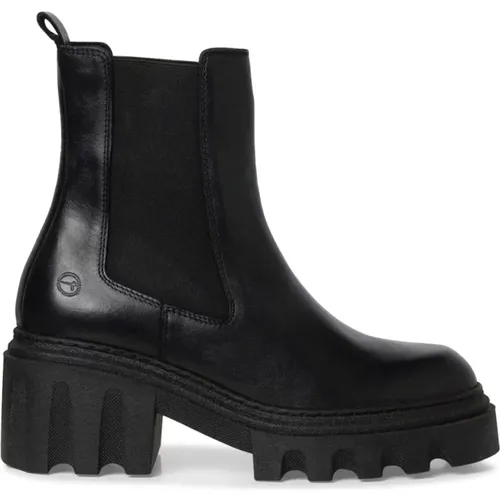 Schwarze Geschlossene Booties , Damen, Größe: 37 EU - tamaris - Modalova