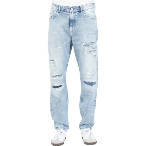 Distressed Isaac Relaxed Jeans , Herren, Größe: W34 - Tommy Jeans - Modalova