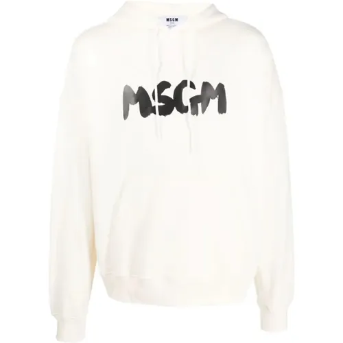 Sweaters Ivory , male, Sizes: M - Msgm - Modalova