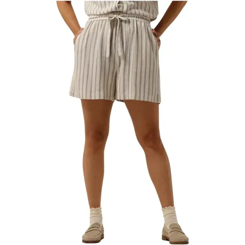 Weite Shorts in Sandfarbe , Damen, Größe: XS - Object - Modalova