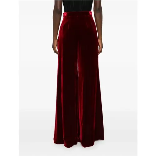 Burgundy Velvet Pants , female, Sizes: S - Giambattista Valli - Modalova