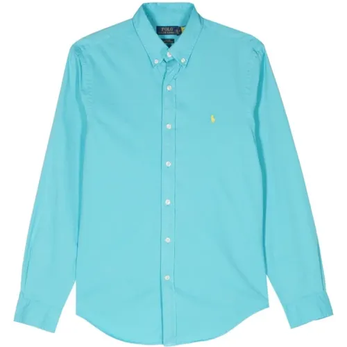 Blaues Polo-Shirt , Herren, Größe: L - Ralph Lauren - Modalova