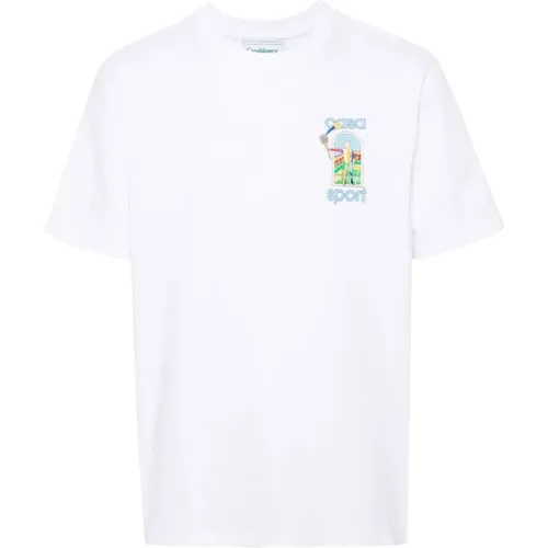 Le Jeu Print Weiße T-Shirts und Polos - Casablanca - Modalova