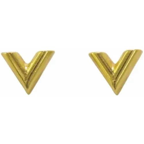 Pre-owned Gold earrings , female, Sizes: ONE SIZE - Louis Vuitton Vintage - Modalova