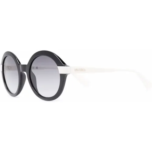 Schwarze Sonnenbrille mit Zubehör , Damen, Größe: 50 MM - Max & Co - Modalova