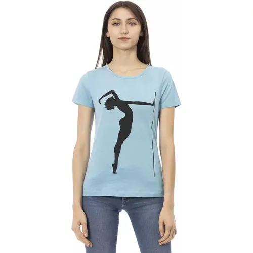 Action Light Cotton T-Shirt , female, Sizes: M, XL, XS, L, S - Trussardi - Modalova