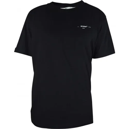 Schwarzes Signature Logo T-Shirt , Herren, Größe: XS - Off White - Modalova