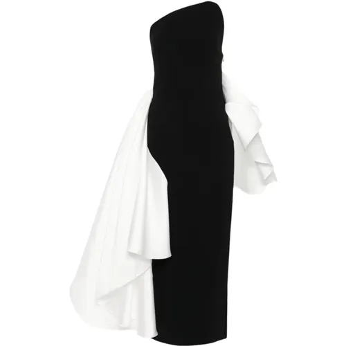 Asymmetric Strapless Dress , female, Sizes: S, XS - Solace London - Modalova