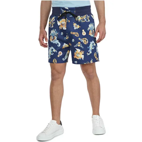 Blue Regular Style Shorts , male, Sizes: XS - Versace Jeans Couture - Modalova