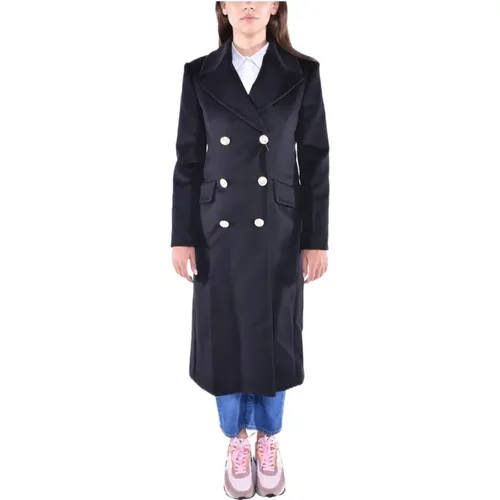 Elegant Long Double-Breasted Coat , female, Sizes: 2XS, M, XS - Max Mara Studio - Modalova