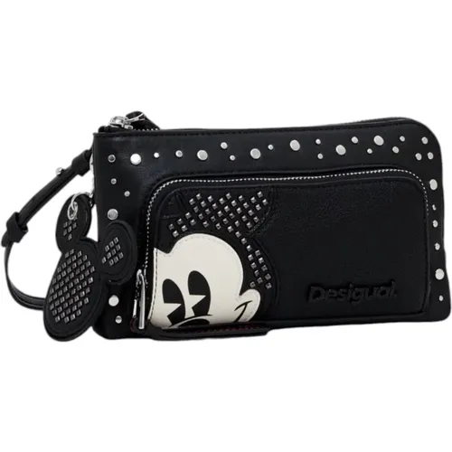 Mickey Studstyle Damen Tasche Herbst/Winter Kollektion , Damen, Größe: ONE Size - Desigual - Modalova