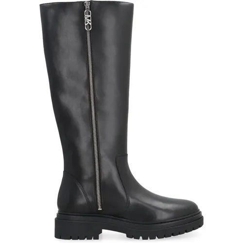 Leather Zippered Boots , female, Sizes: 3 UK, 6 UK, 7 UK, 5 1/2 UK, 5 UK, 4 UK, 8 UK, 4 1/2 UK, 3 1/2 UK - Michael Kors - Modalova