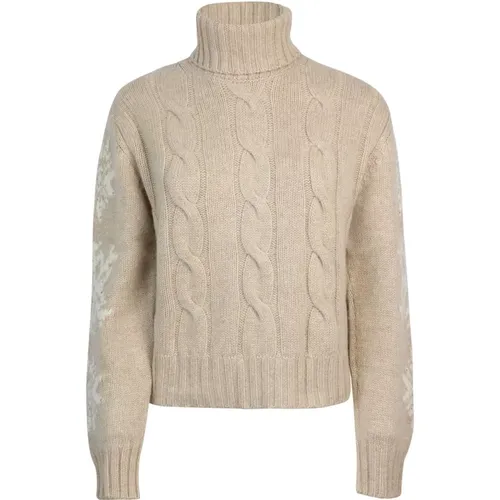 High Neck Jacquard Sweater , female, Sizes: M - MC2 Saint Barth - Modalova