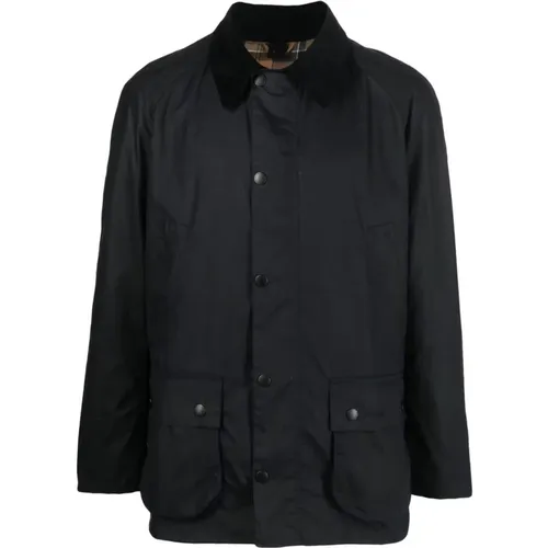 Ashby Wachsjacke Schwarz , Herren, Größe: M - Barbour - Modalova