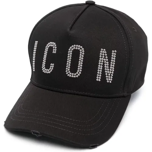 Studded Logo Baseball Cap , male, Sizes: ONE SIZE - Dsquared2 - Modalova