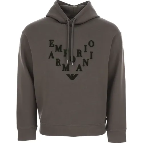 Brown Sweaters by Armani , male, Sizes: L - Emporio Armani - Modalova