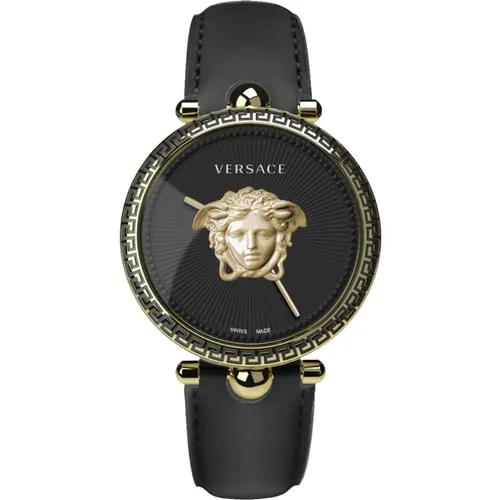 Palazzo Empire Leather Watch , female, Sizes: ONE SIZE - Versace - Modalova