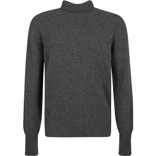 Anthracite Lambswool Roll Neck Sweater , male, Sizes: L, 2XL, 3XL, XL, S - Drumohr - Modalova