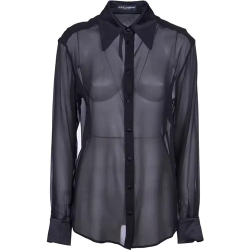 Schwarze Hemden - Pinaforemetal Breite - Dolce & Gabbana - Modalova