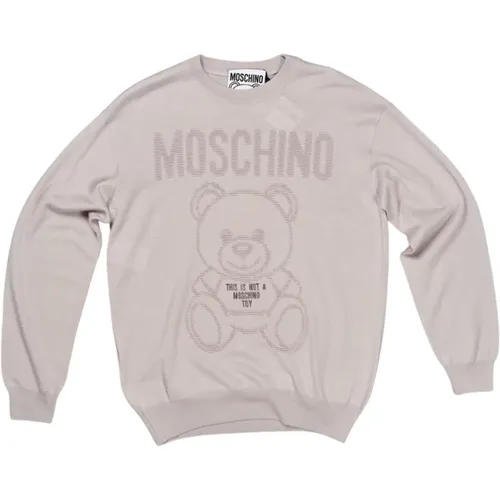 Graue Sweaters für Männer , Herren, Größe: M - Moschino - Modalova