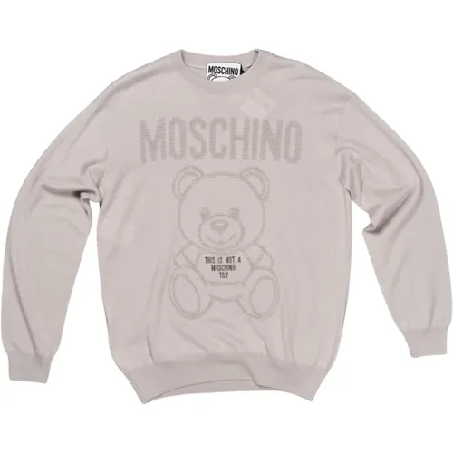 Graue Sweaters für Männer , Herren, Größe: XL - Moschino - Modalova