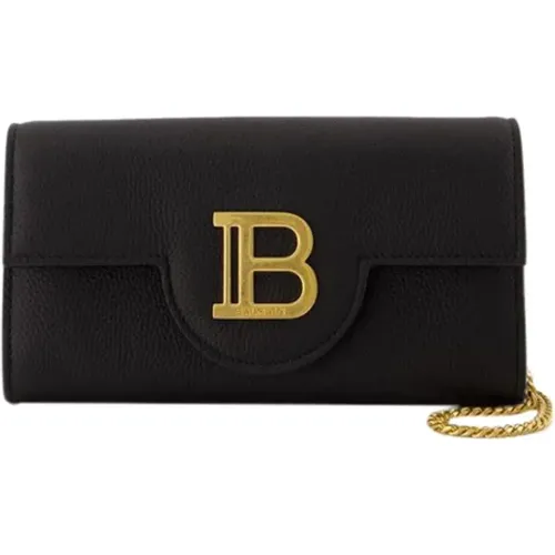 Leather wallets , female, Sizes: ONE SIZE - Balmain - Modalova