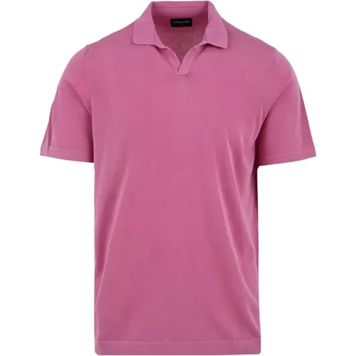 Rosa T-Shirts und Polos , Herren, Größe: 2XL - Drumohr - Modalova