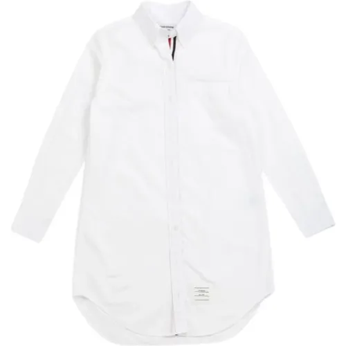 Shirt dress in cotton poplin , female, Sizes: XL, S, M, XS - Thom Browne - Modalova