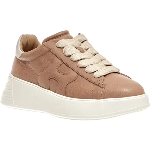 Rebel Leather Sneakers - Size 35 , female, Sizes: 3 UK, 6 1/2 UK - Hogan - Modalova