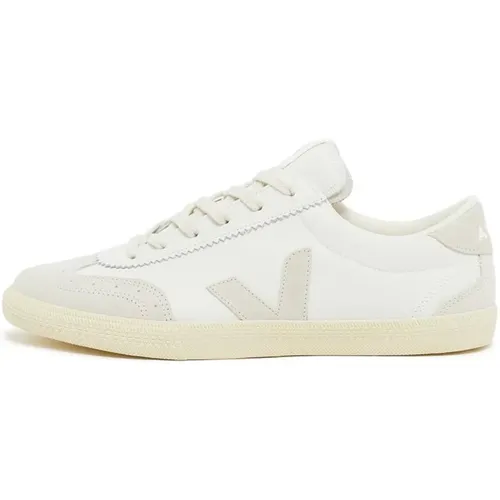 Weiße Naturleder Volley Sneakers , Herren, Größe: 40 EU - Veja - Modalova