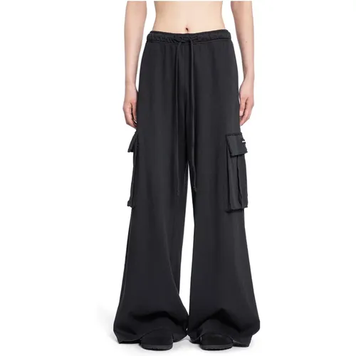 Cargo Pants mit Monogramm in Schwarz , Herren, Größe: XS - Palm Angels - Modalova