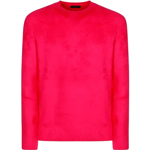 Fuxia Strick Rundhals Pullover , Herren, Größe: 2XL - Roberto Collina - Modalova