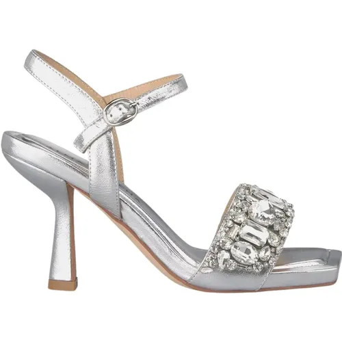 Crystal Detail Heeled Sandal , female, Sizes: 7 UK, 6 UK, 3 UK, 8 UK, 5 UK, 4 UK - Alma en Pena - Modalova