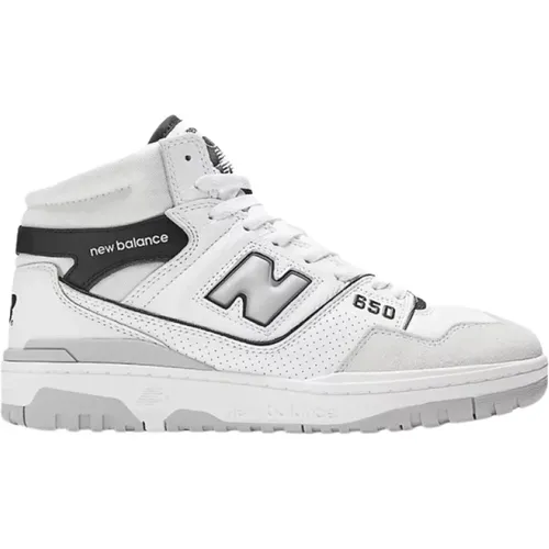 Weiße High-Top Sneakers mit grauen und schwarzen Details , Herren, Größe: 42 1/2 EU - New Balance - Modalova