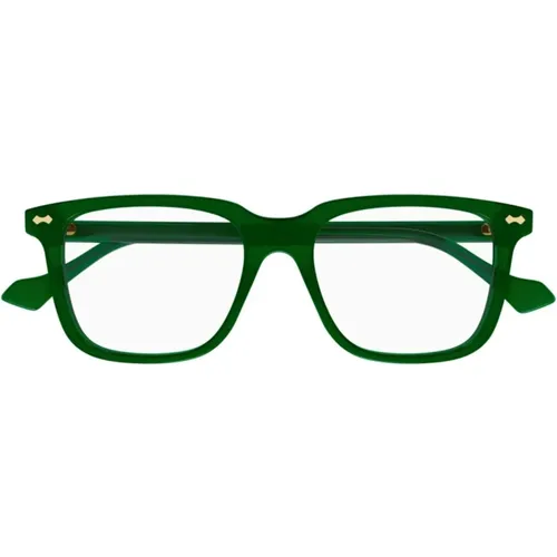 Mens Square Acetate Eyeglasses in Transparent , male, Sizes: 53 MM - Gucci - Modalova