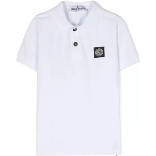 Weißes Polo Shirt Stone Island - Stone Island - Modalova