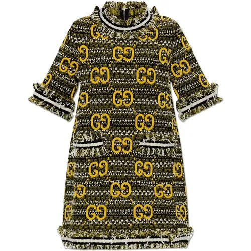 Tweed Mini Kleid mit Monogramm - Gucci - Modalova