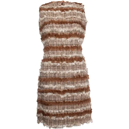 Pre-owned tweed dress with goat hair , female, Sizes: ONE SIZE - Chanel Vintage - Modalova